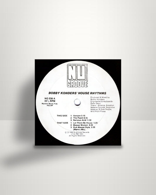 Bobby Konders – House Rhythms - 12" - Nu Groove Records US 1990