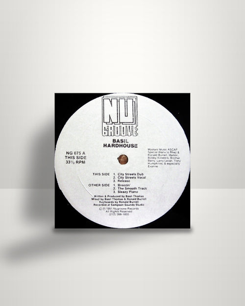 Basil Hardhaus – City Streets - 12" - Nu Groove Records US 1991