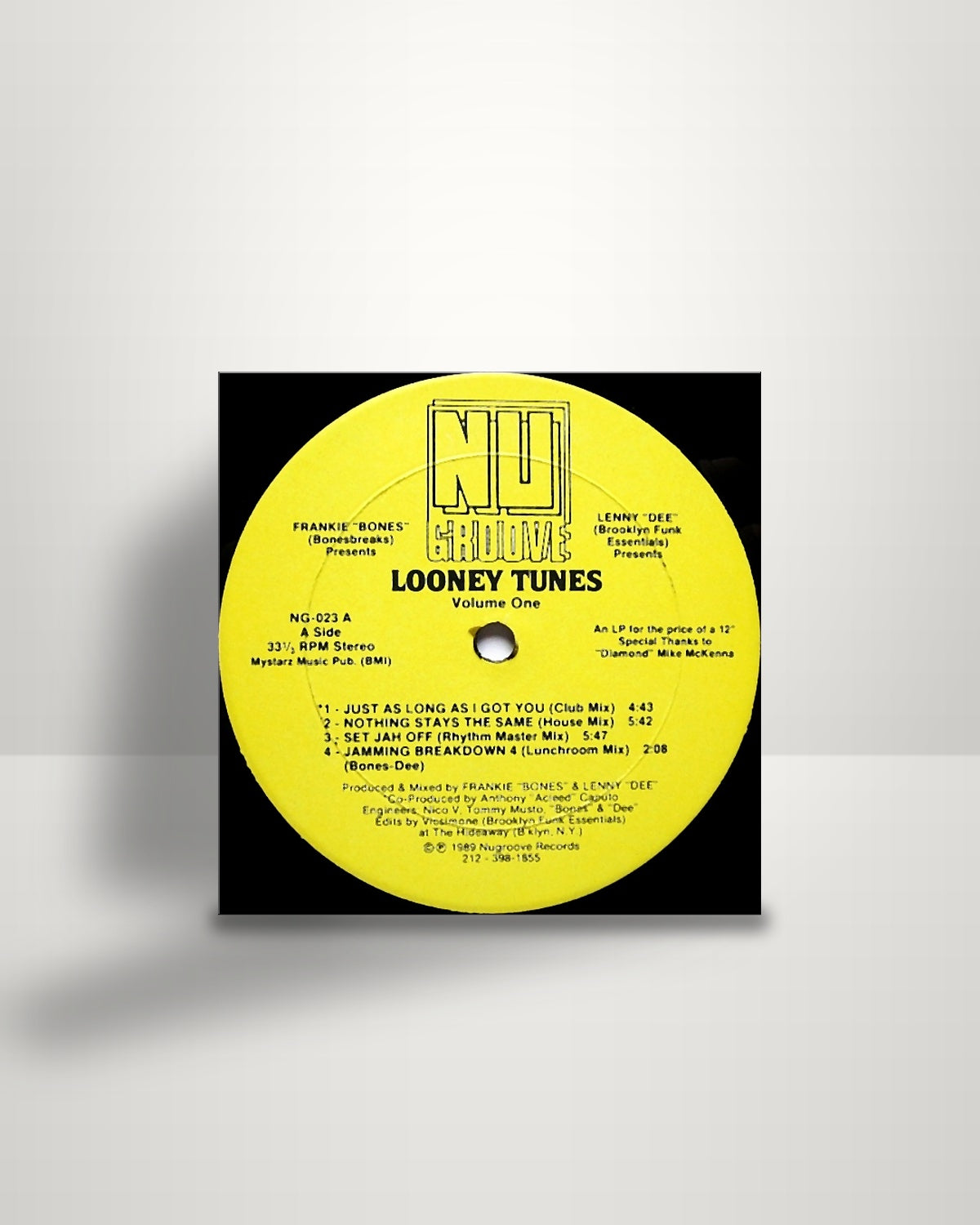 Frankie Bones & Lenny Dee – Looney Tunes - Volume One - Nu Groove Records US 1989