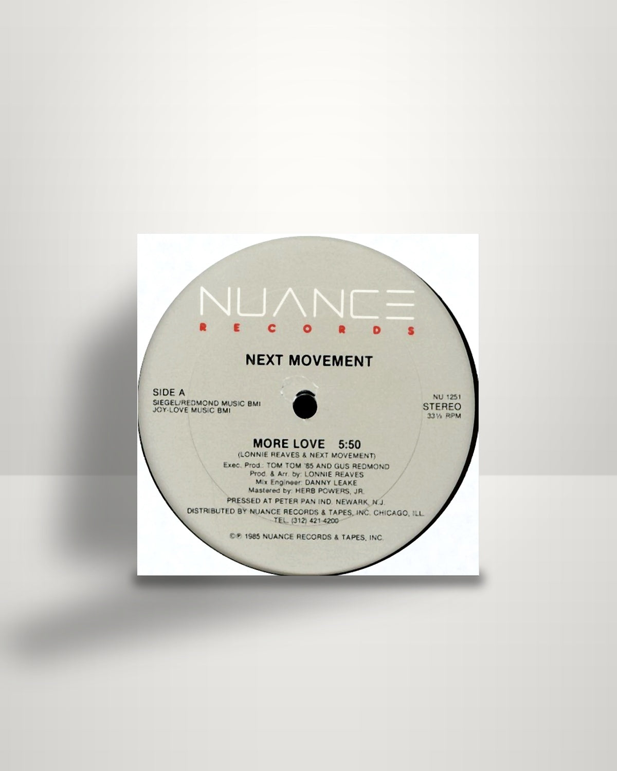 The Next Movement – More Love - 12" - Nuance Records US 1985