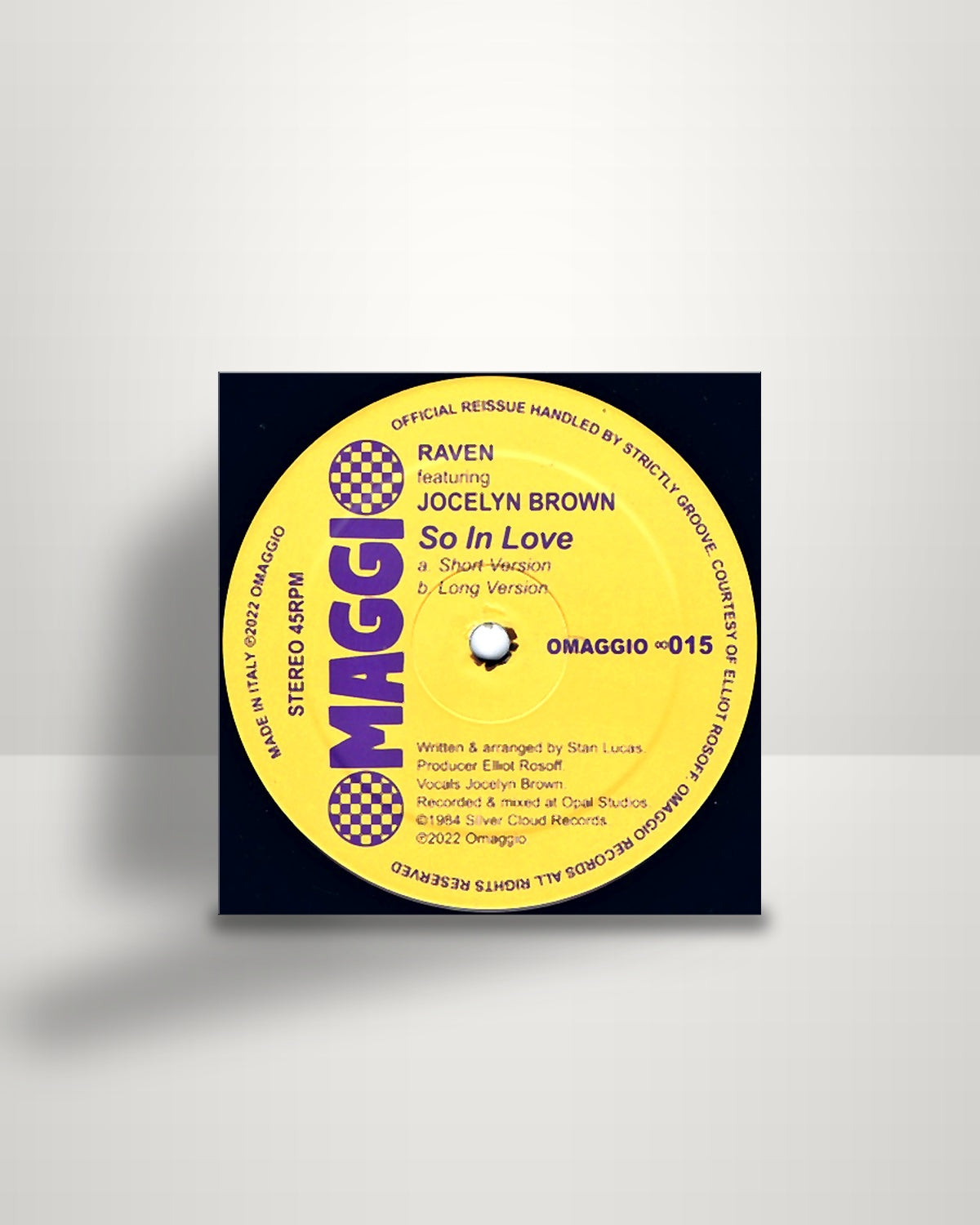 Raven Featuring Jocelyn Brown – So In Love - 12" - Omaggio IT 2022