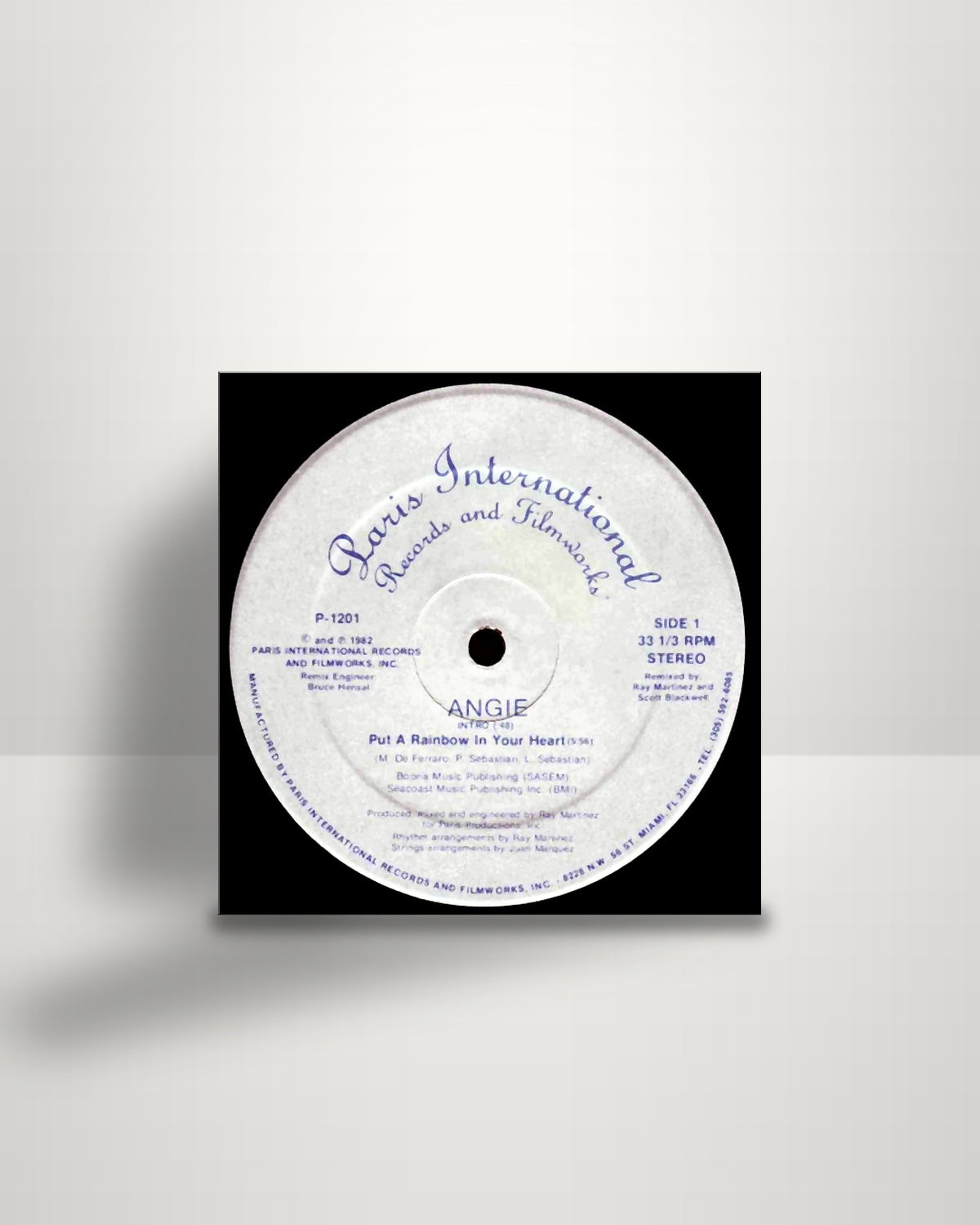 Angie – Put A Rainbow In Your Heart / Hello Stranger - 12" - Paris International Records US 1982