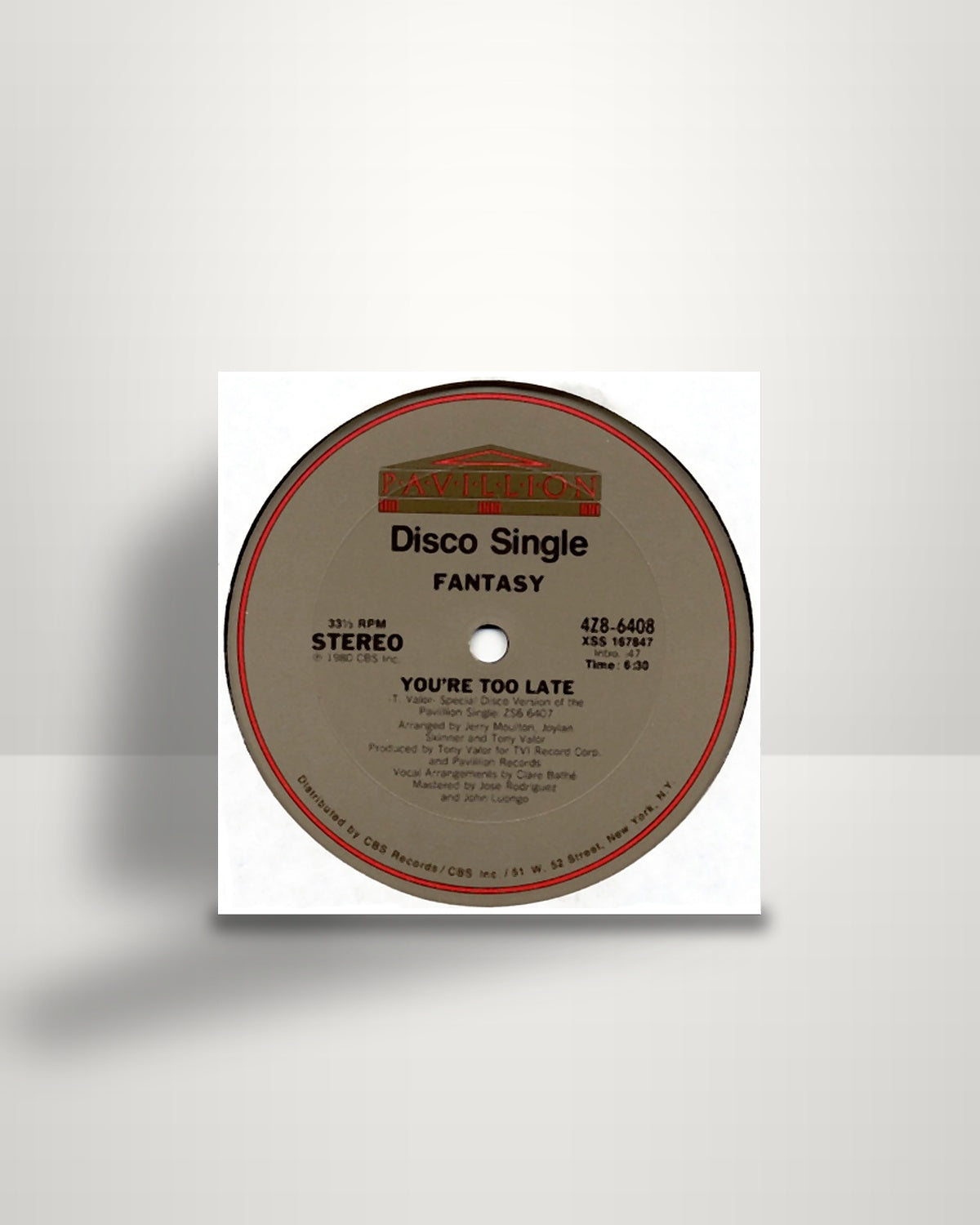 Fantasy – You're Too Late - 12" - Pavillion US 1980