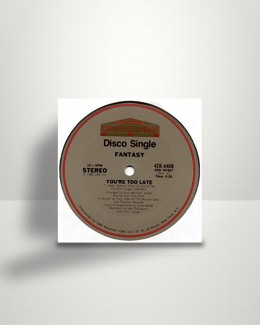 Fantasy – You're Too Late - 12" - Pavillion US 1980