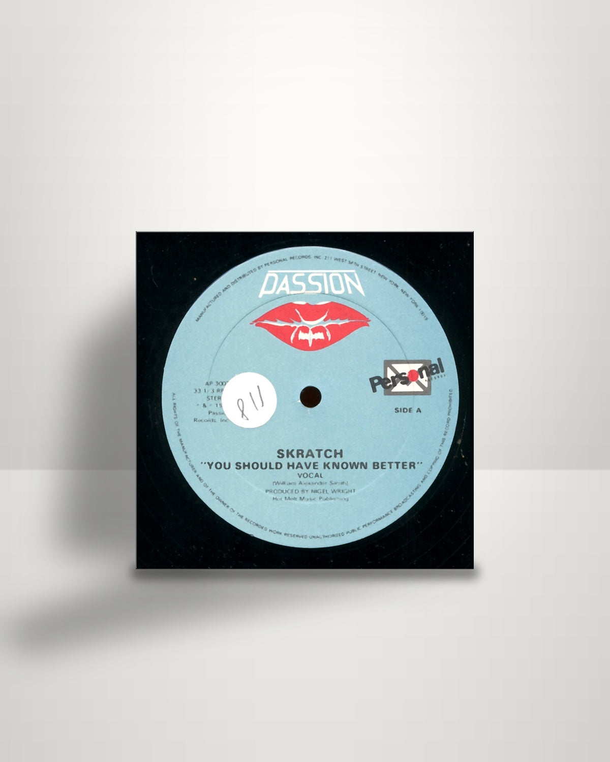 Skratch – You Should Have Known Better - 12" - Personal Records US 1985