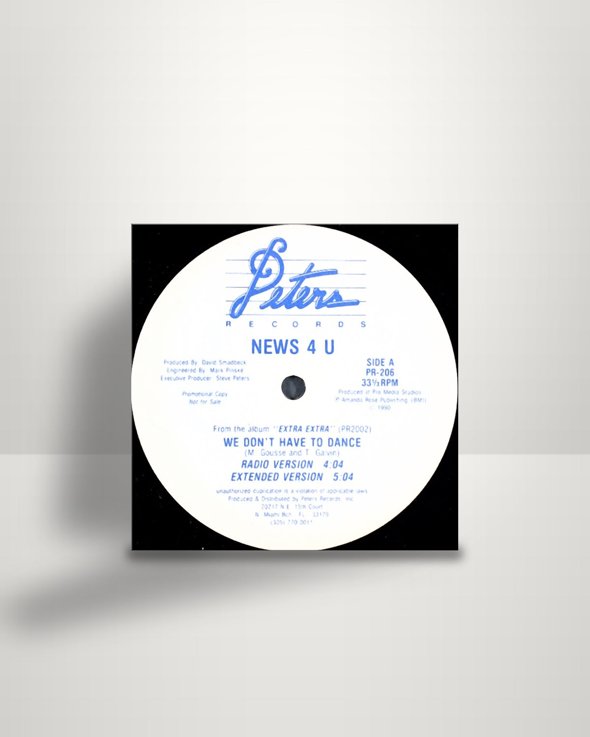 News 4 U – We Don't Have To Dance - 12" - Peters Records US 1990
