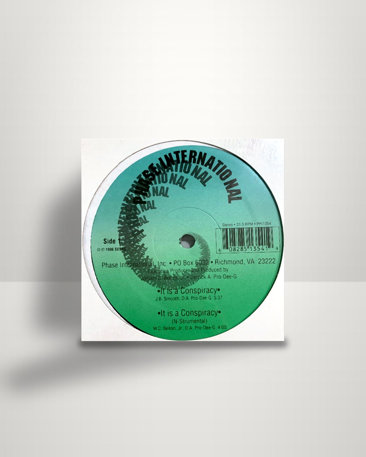 Imperial Smooth – It Is A Conspiracy - 12" - Phase International US 1996