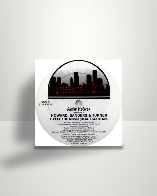 Andre Holmon Presents Jeffrey Howard, Romel Sanders & Lonell Turner – Feel The Music - 12" - Pheerce Citi US 1988