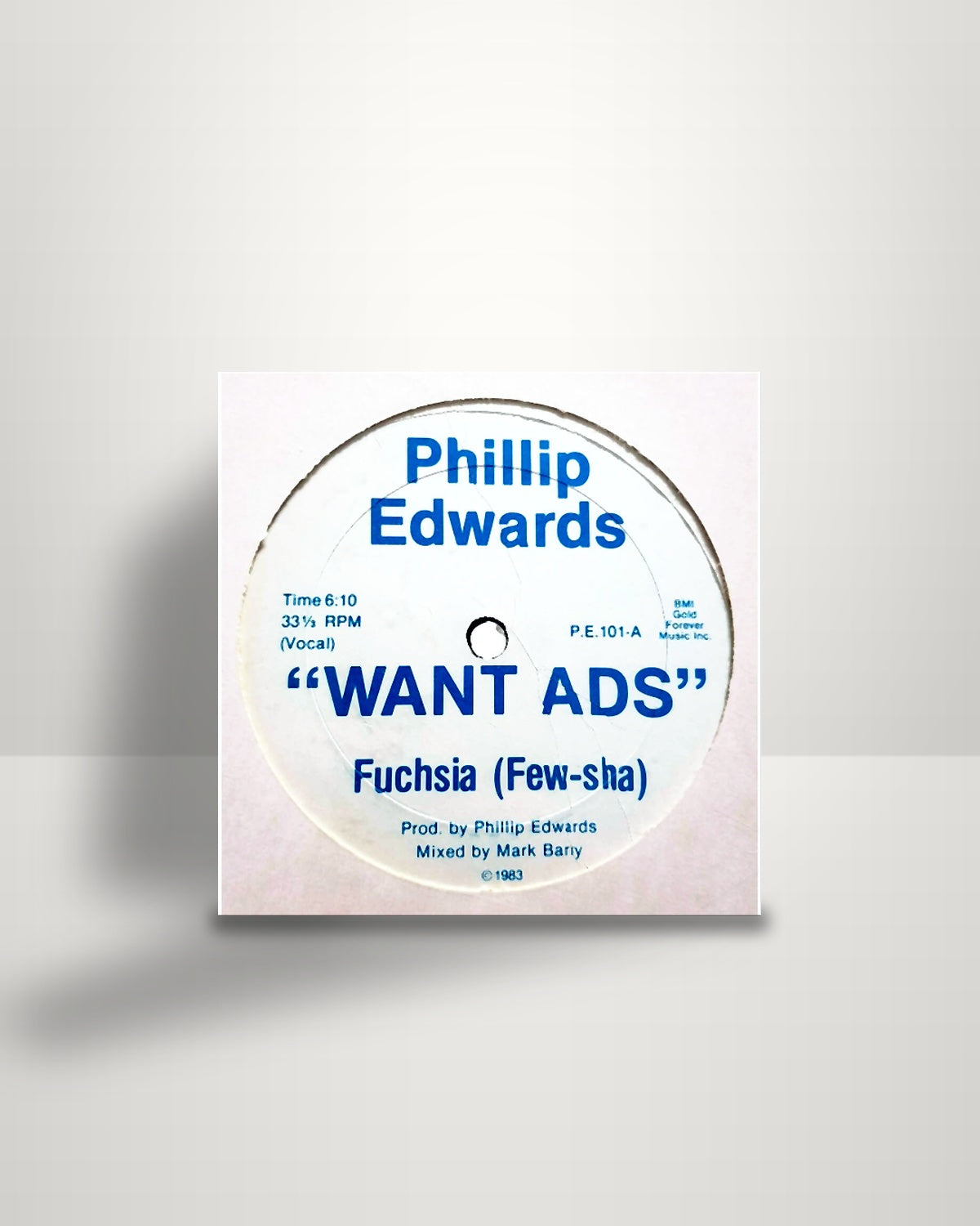 Fuchsia (Few-sha) – Want Ads - 12" - Phillip Edwards US 1983