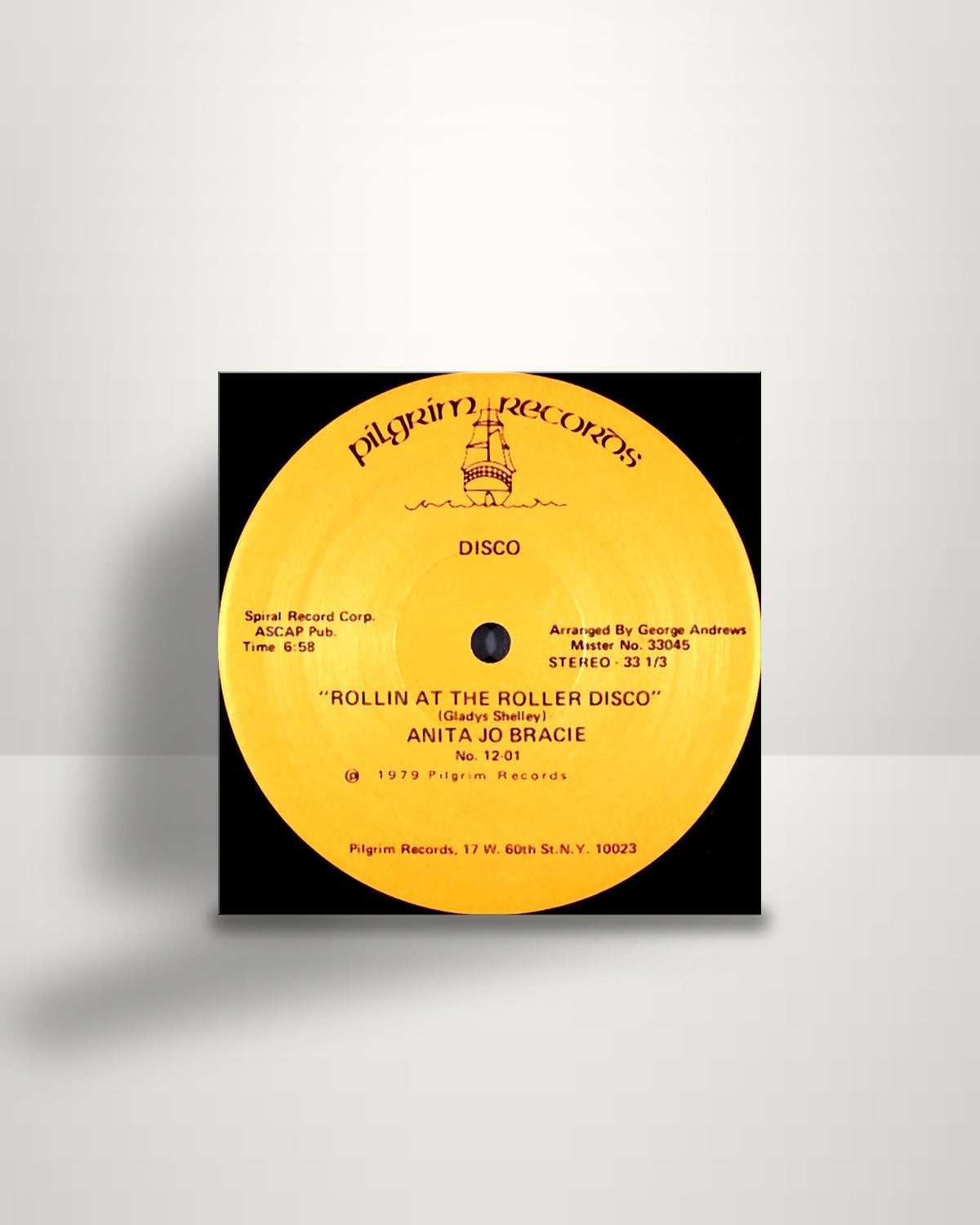 Anita Jo Bracie – Rollin At The Roller Disco - 12" - Pilgrim Records US 1979