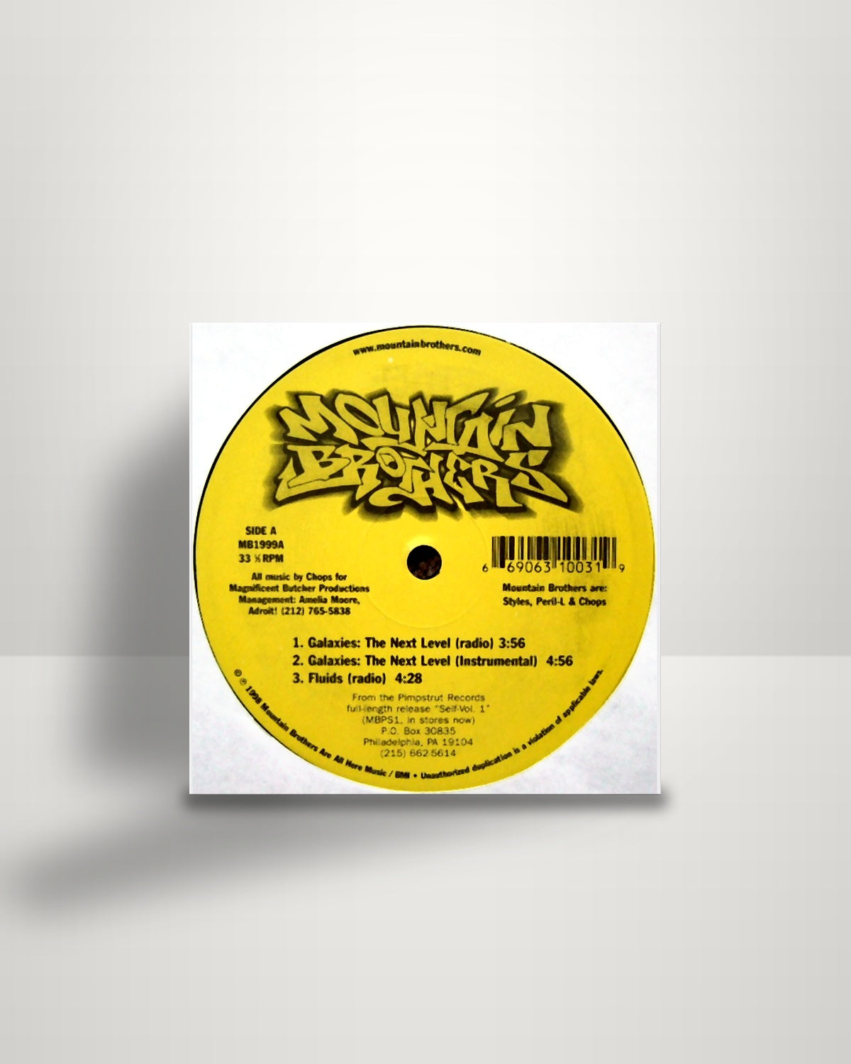 Mountain Brothers – Galaxies: The Next Level / Fluids / Thoroughbred - 12" - Pimpstrut Records US 1998