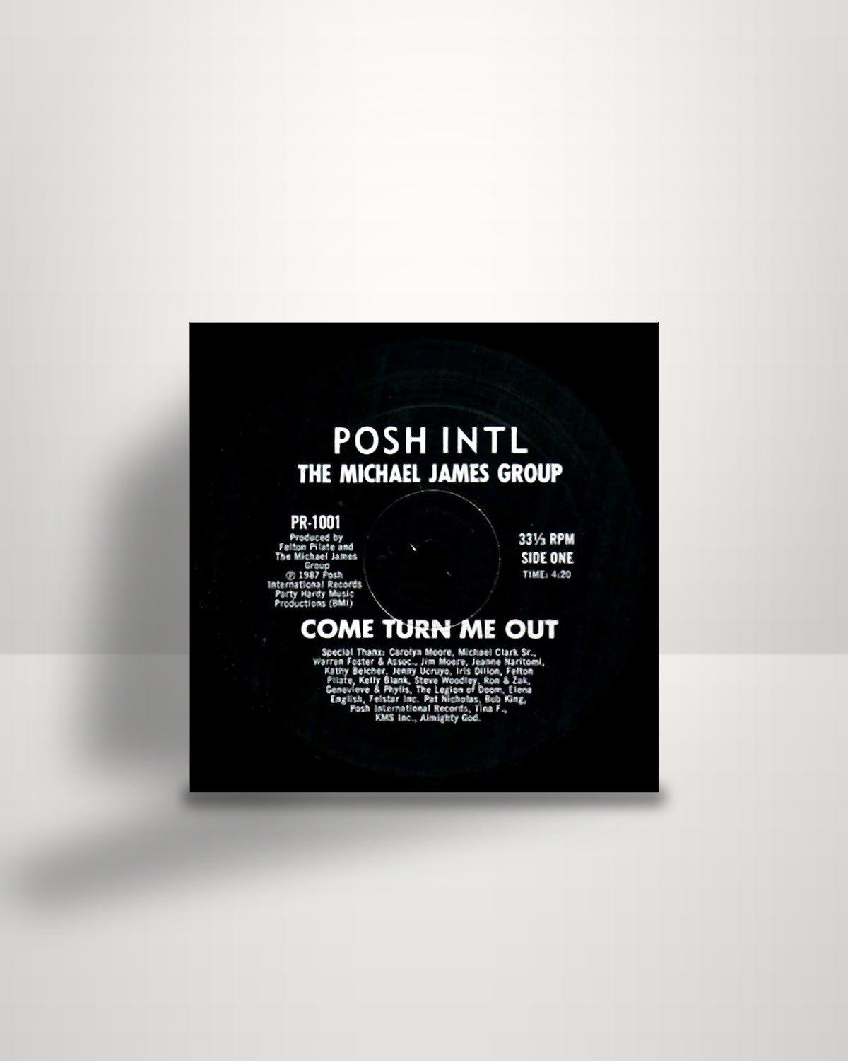 The Michael James Group – Come Turn Me Out - 12" - Posh INTL US 1987