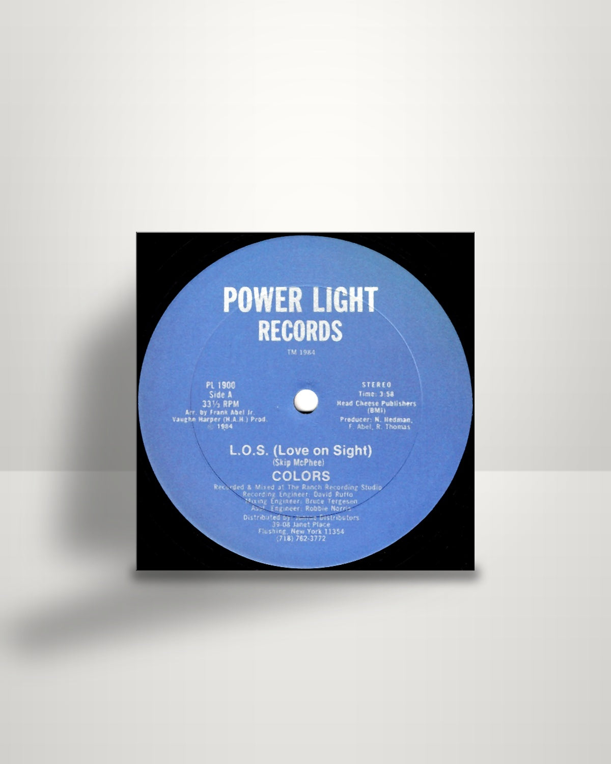 Colors – L.O.S. (Love On Sight) - 12" - Power Light Records US 1984