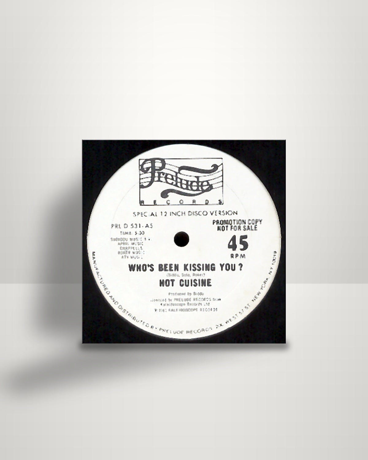 Hot Cuisine – Who's Been Kissing You ? - 12" - Prelude Records US 1981