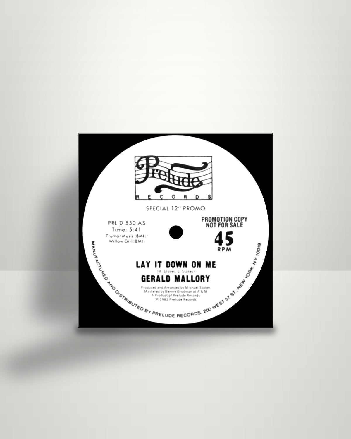 Gerald Mallory – Lay It Down On Me - 12" - Prelude Records US 1982