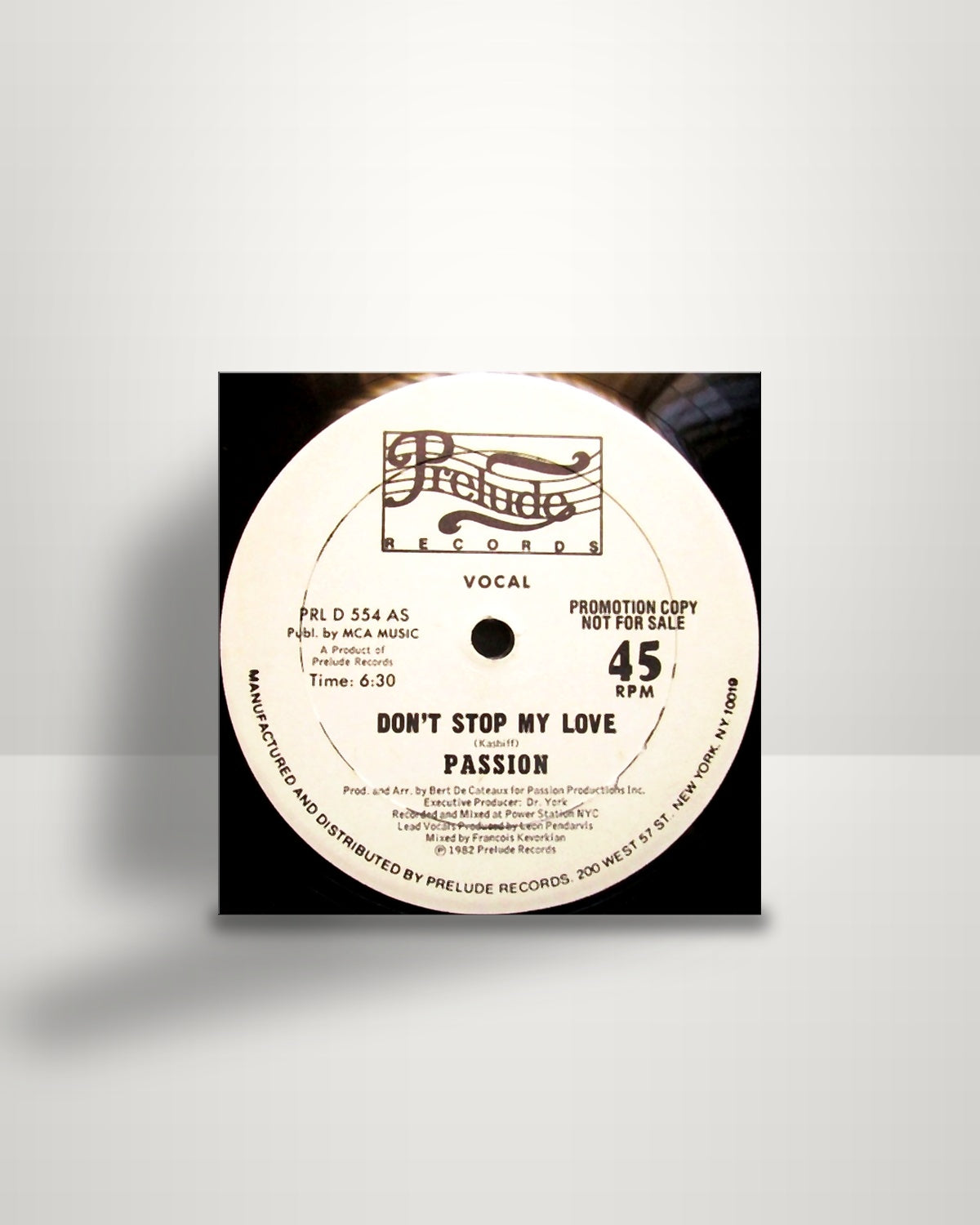 Passion – Don't Stop My Love - 12" - Prelude Records US 1982
