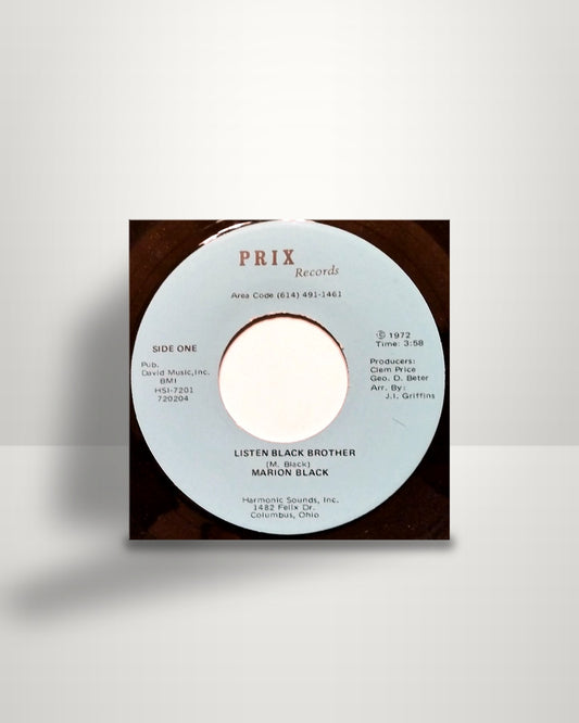 Marion Black – Listen Black Brother - 7" - Prix US 1972