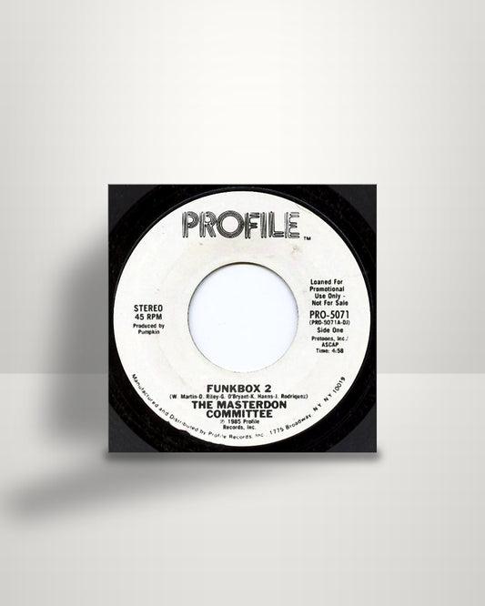 The Masterdon Committee – Funkbox 2 - 7" - Profile Records US 1985