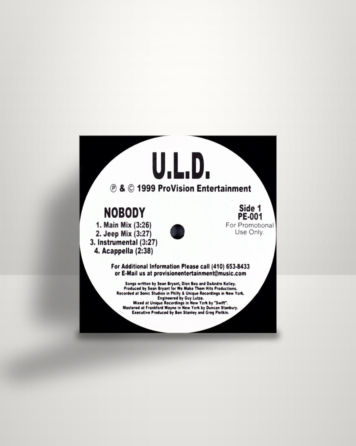 U.L.D. – Nobody / What You Mean - 12" - ProVision Entertainment US 1999