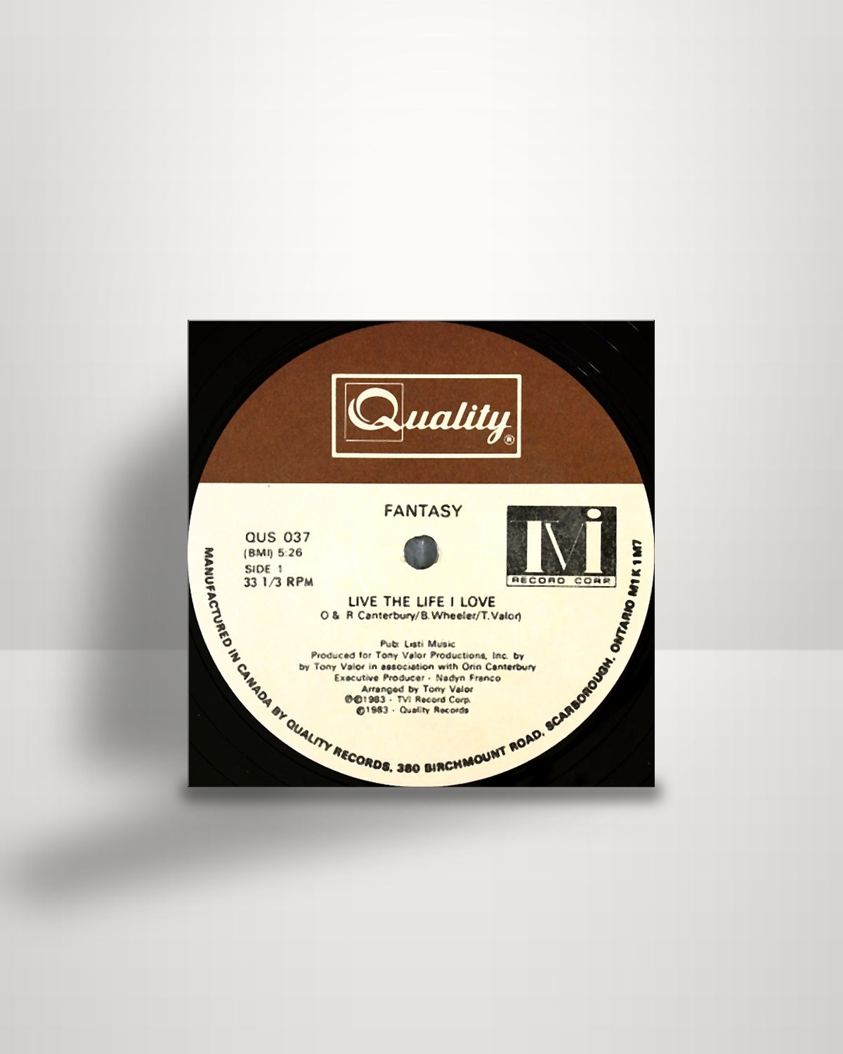 Fantasy / Tony Valor Sounds Orchestra – Live The Life I Love - 12" - Quality CA 1983