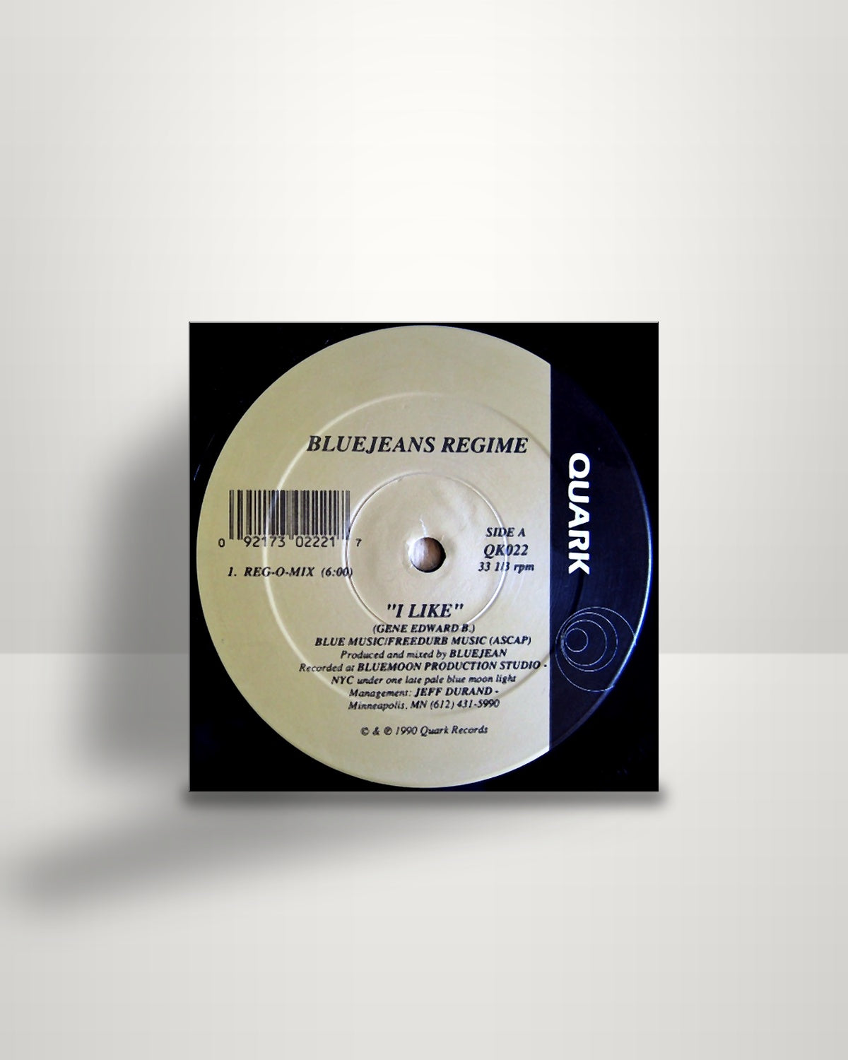 Bluejeans Regime – I Like - 12" - Quark US 1990