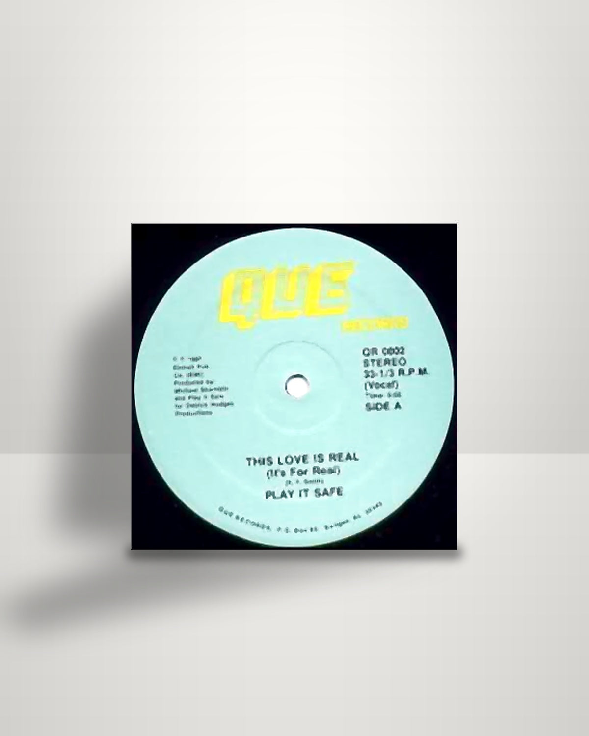 Play It Safe – This Love Is For Real (It's For Real) - 12" - Que Records US 1987