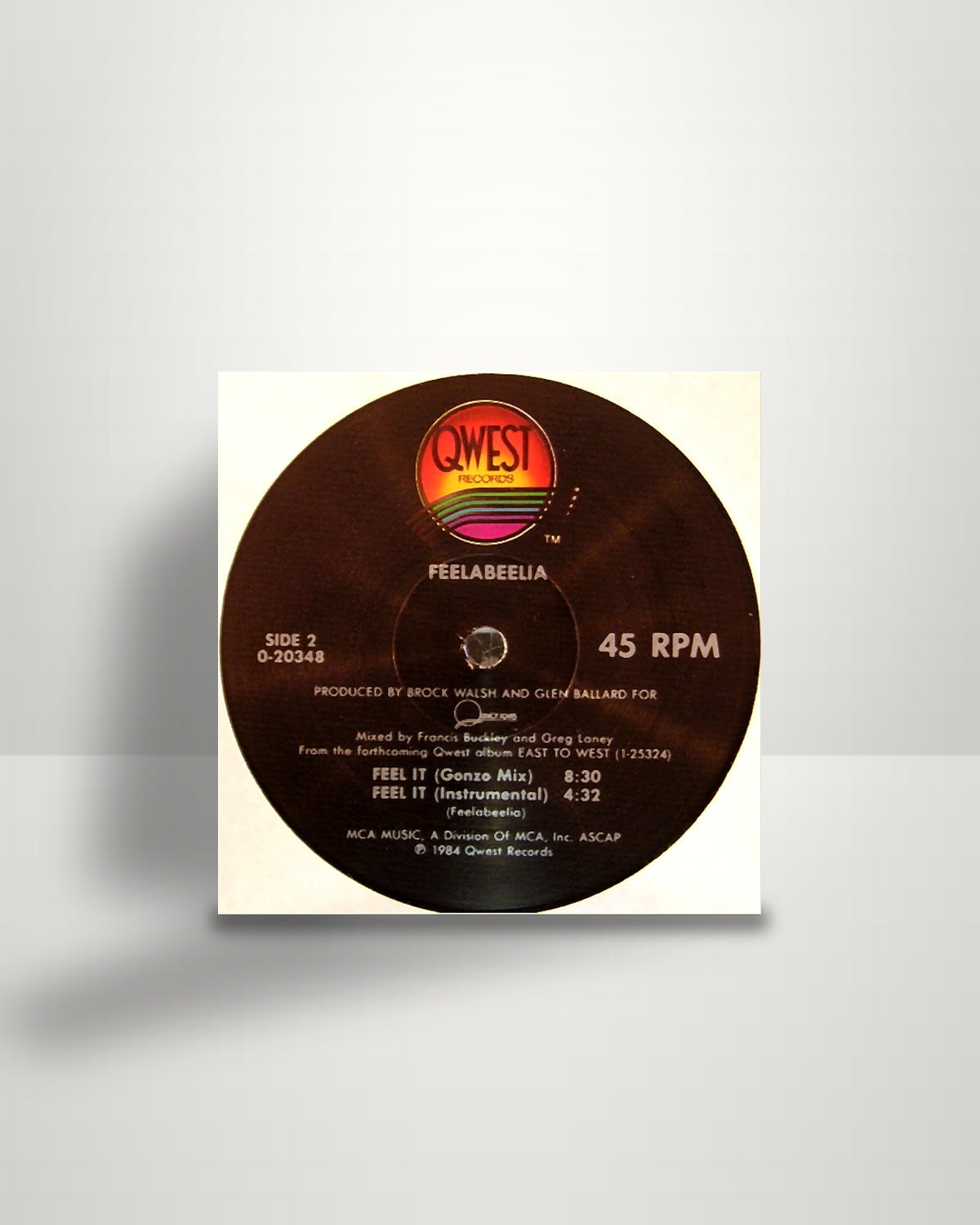 Feelabeelia – Feel It - 12" - Qwest Records US 1984