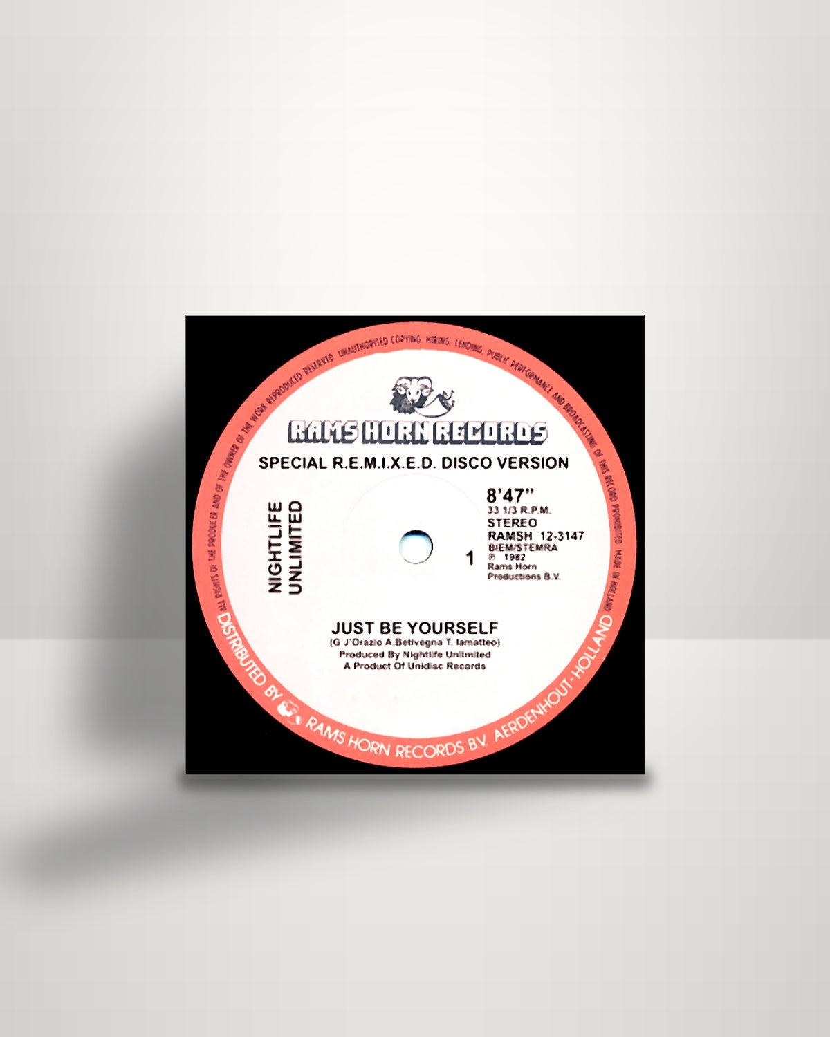 Nightlife Unlimited – Just Be Yourself (Remix) - 12" - Rams Horn Records NL 1982