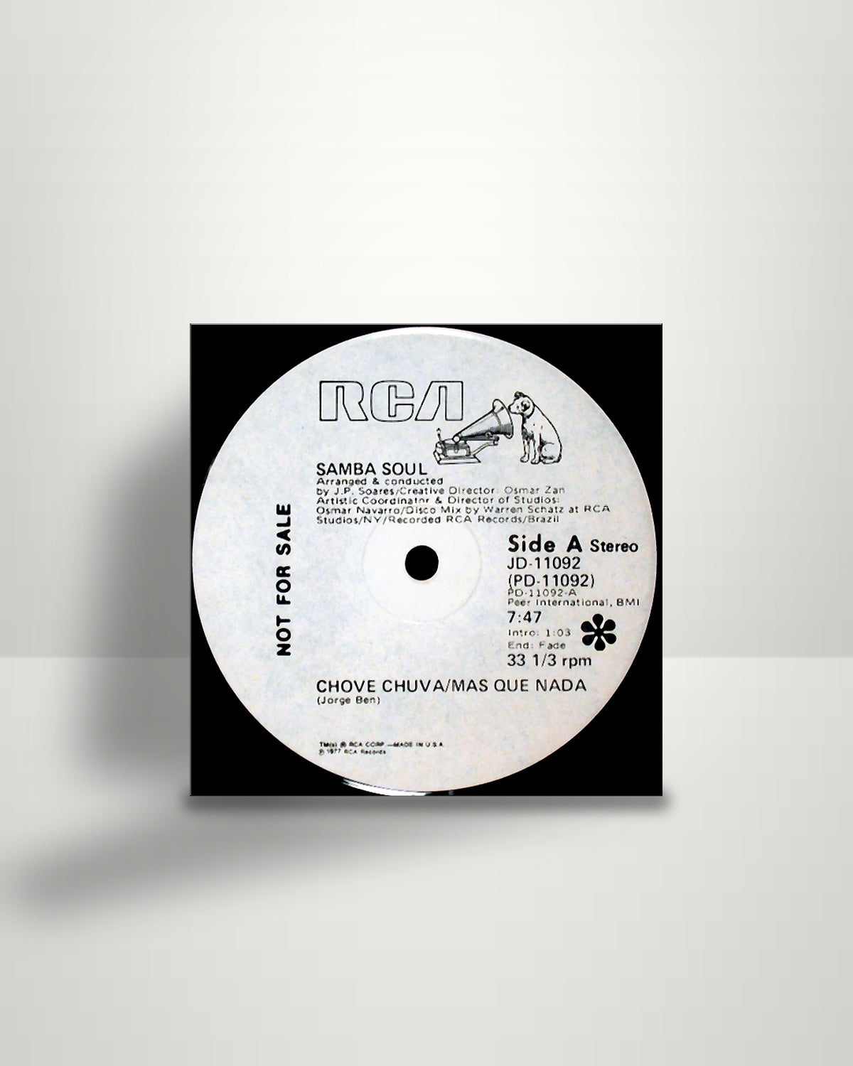 Samba Soul – Chove Chuva / Mas Que Nada / Mambo No. 5 - 12" - RCA US 1977