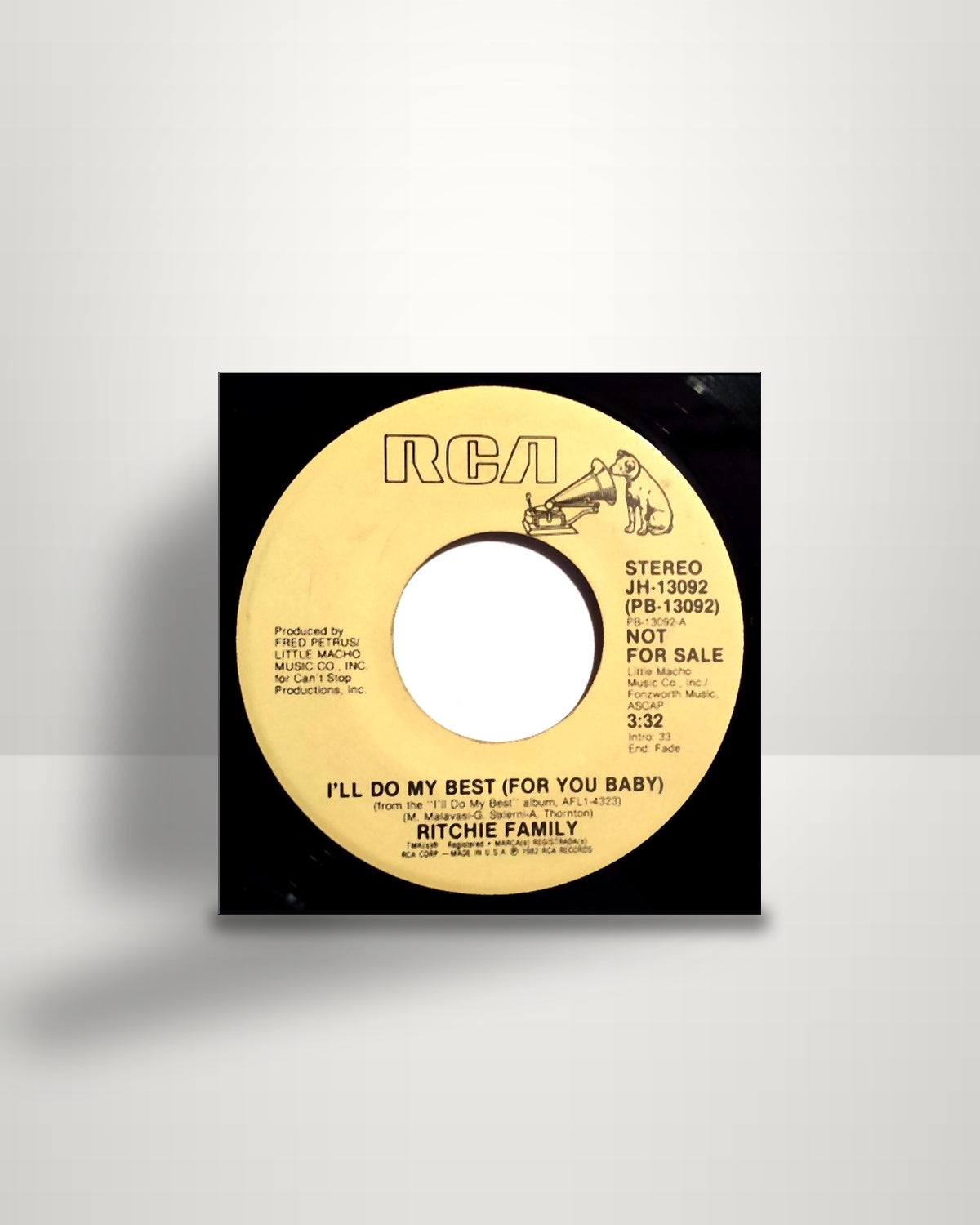 The Ritchie Family – I'll Do My Best (For You Baby) - 7" - RCA US 1982