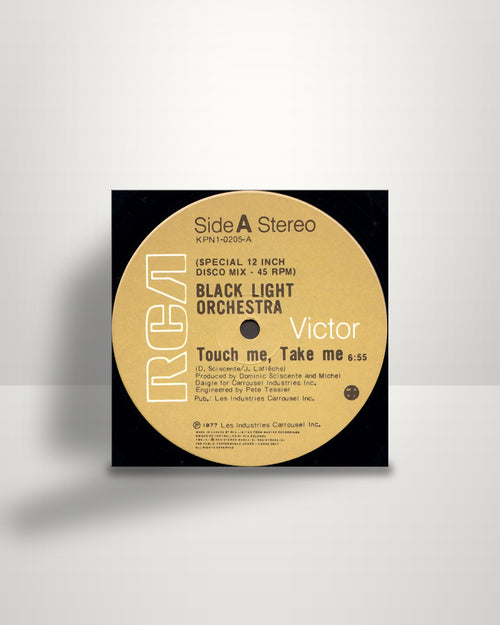 Black Light Orchestra – Touch Me, Take Me - 12" - RCA Victor CA 1977