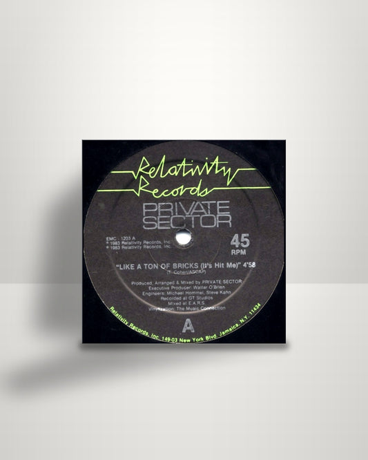 Private Sector – Like A Ton Of Bricks (It's Hit Me) - 12" - Relativity US 1983