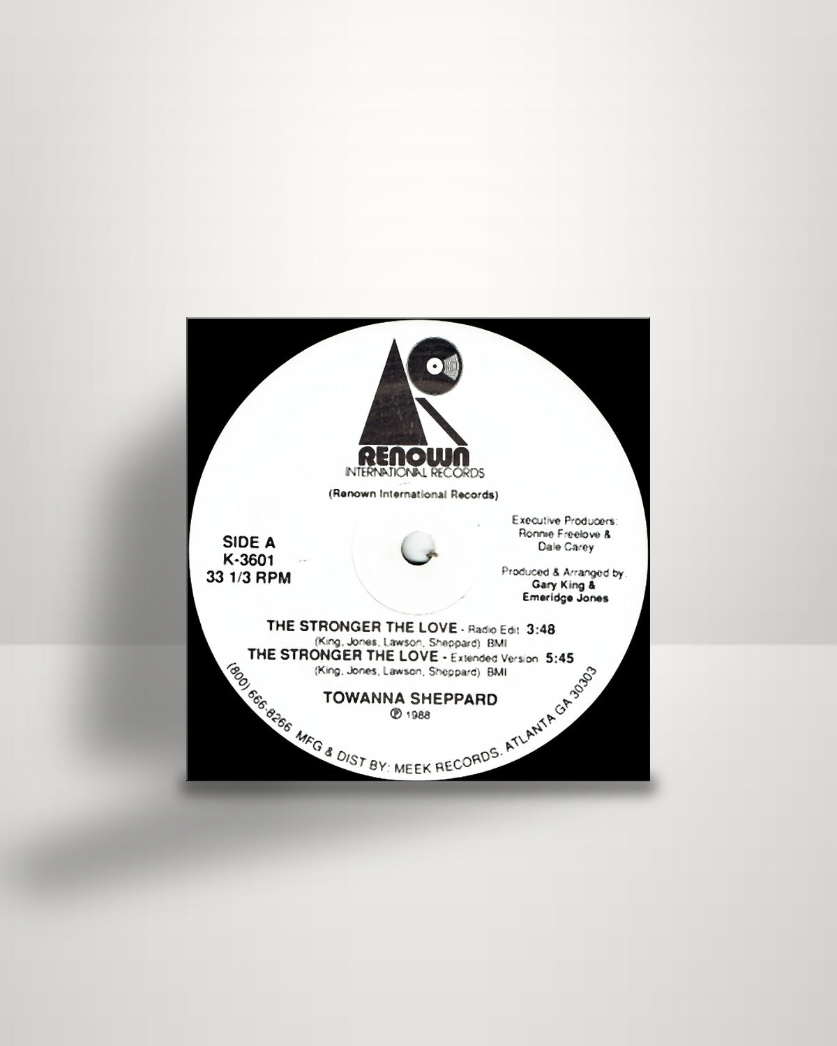 Towanna Sheppard – The Stronger The Love - 12" - Renown International Records US 1988