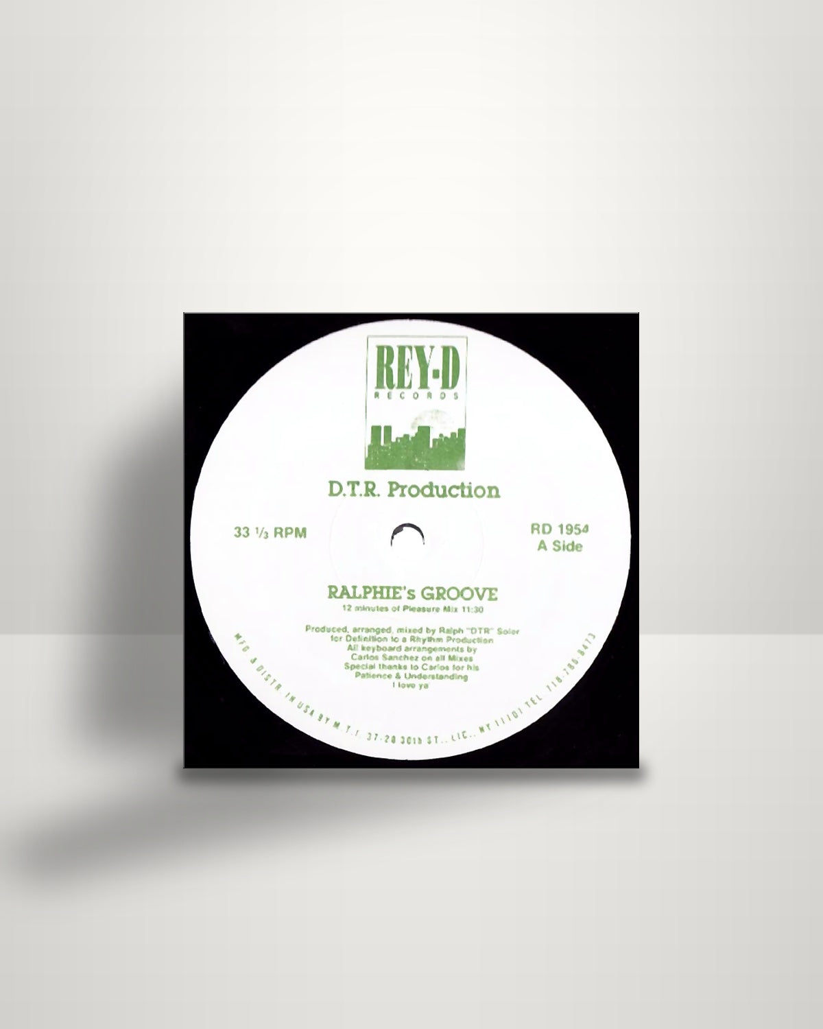 DTR – Ralphie's Groove - 12" - Rey-D Records US 1992