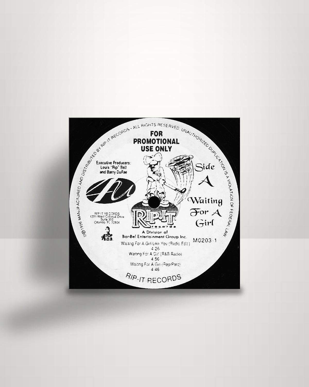4U – Waiting For A Girl Like You - 12" - Rip-It Records US 1996