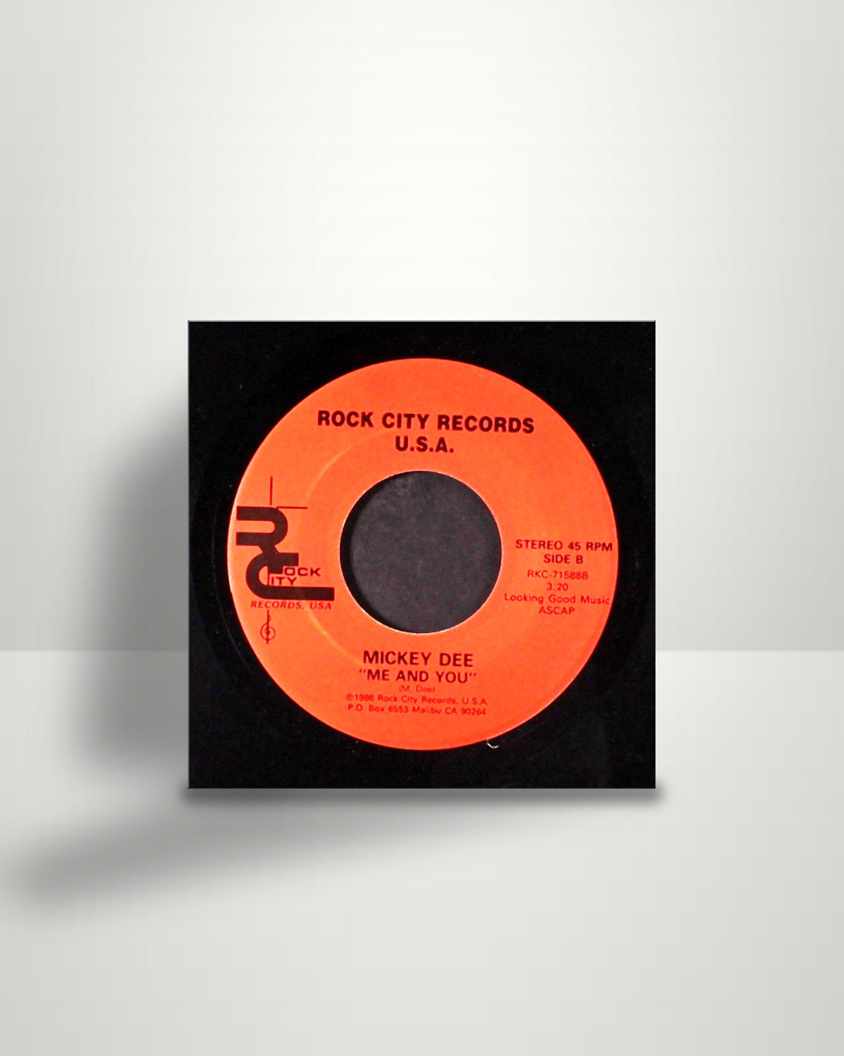 Mickey Dee – Me & You - 7" - Rock City Records US 1988