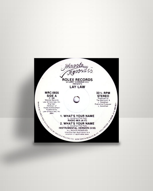 Lay Law – What's Your Name - 12" - Rolex Records US 1986