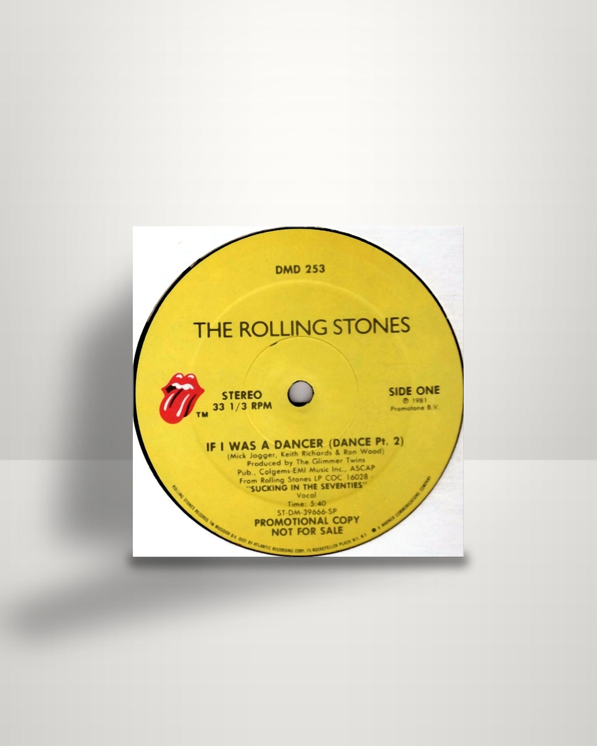 The Rolling Stones – If I Was A Dancer (Dance Pt. 2) - 12" - Rolling Stones Records US 1981