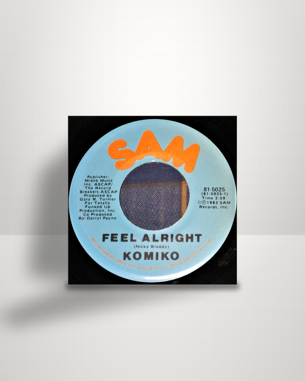 Komiko – Feel Alright - 7" - Sam Records US 1982