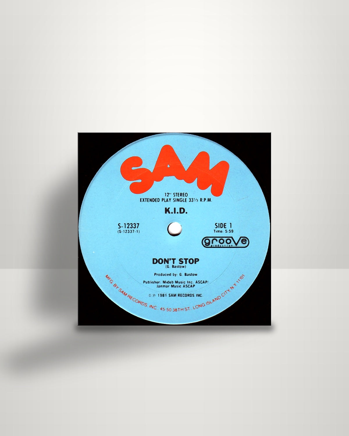 K.I.D. – Don't Stop - 12" - Sam Records US 1981