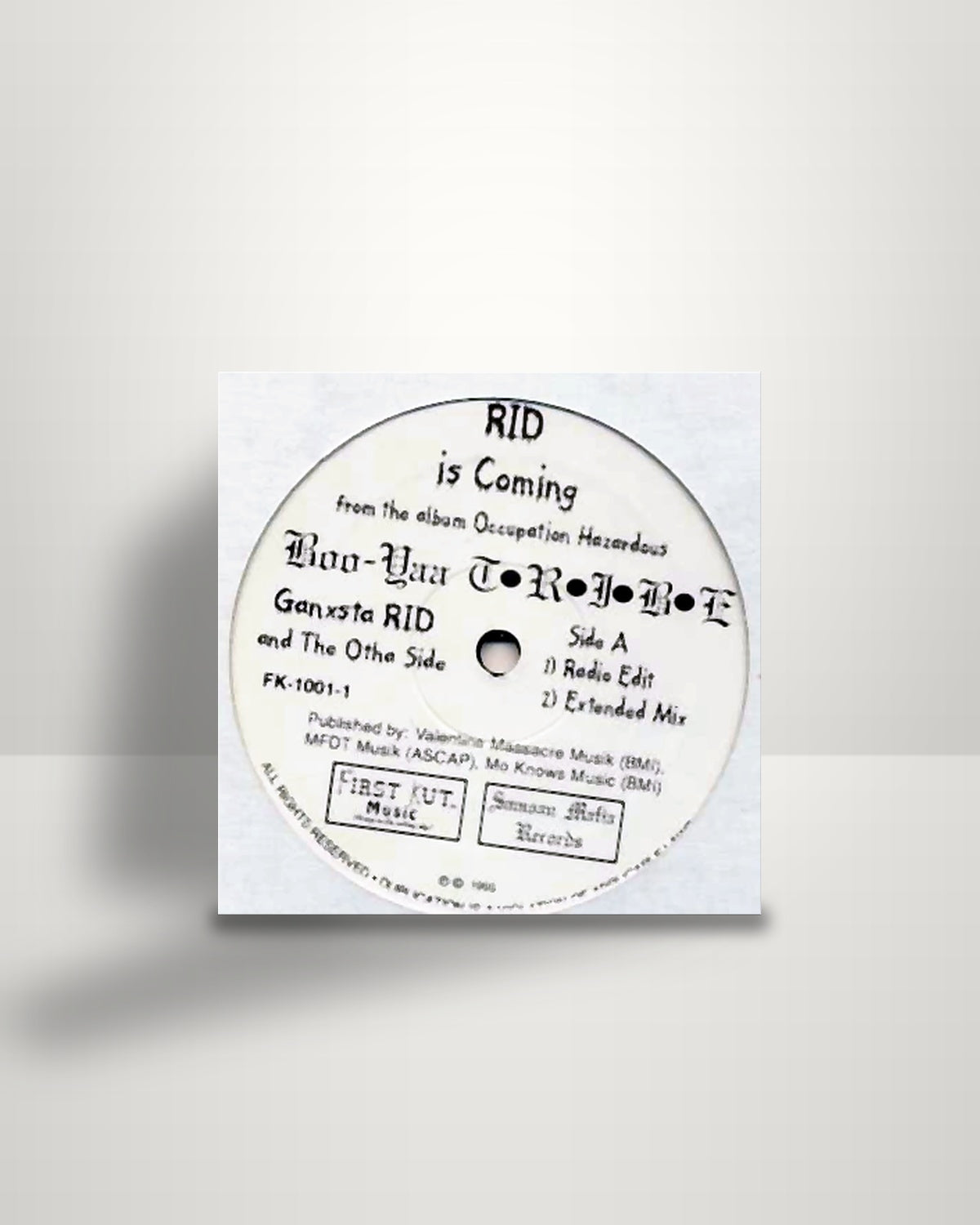 The Ganxsta Rid & Otha Side – Rid Is Coming - 12" - Samoan Mafia Records US 1995