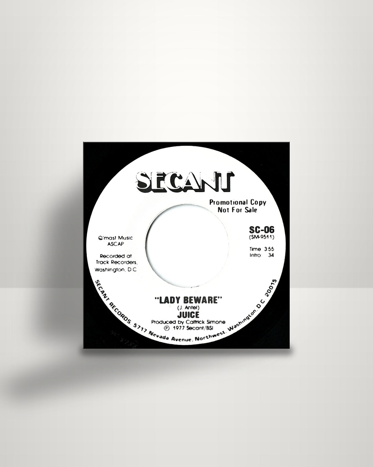 Juice – Lady Beware / Play Your Hand - 7" - Secant Records US 1977