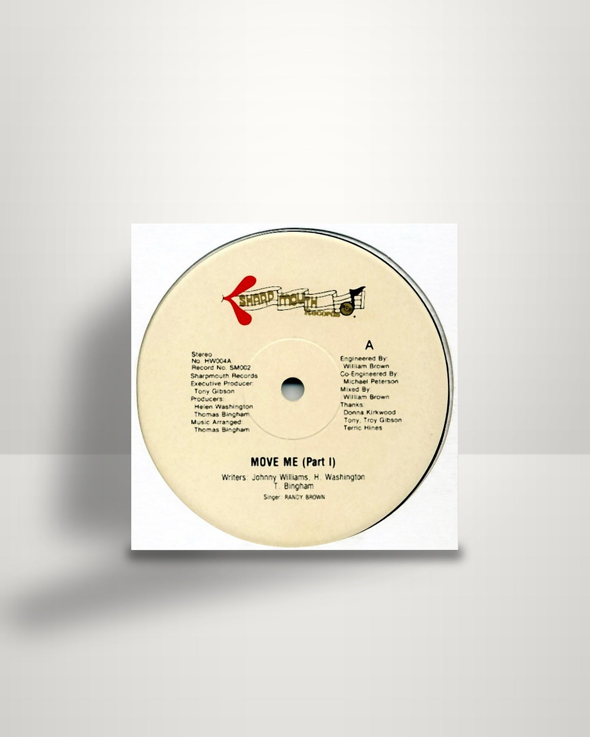 Randy Brown – Move Me - 12" - Sharp Mouth Records US