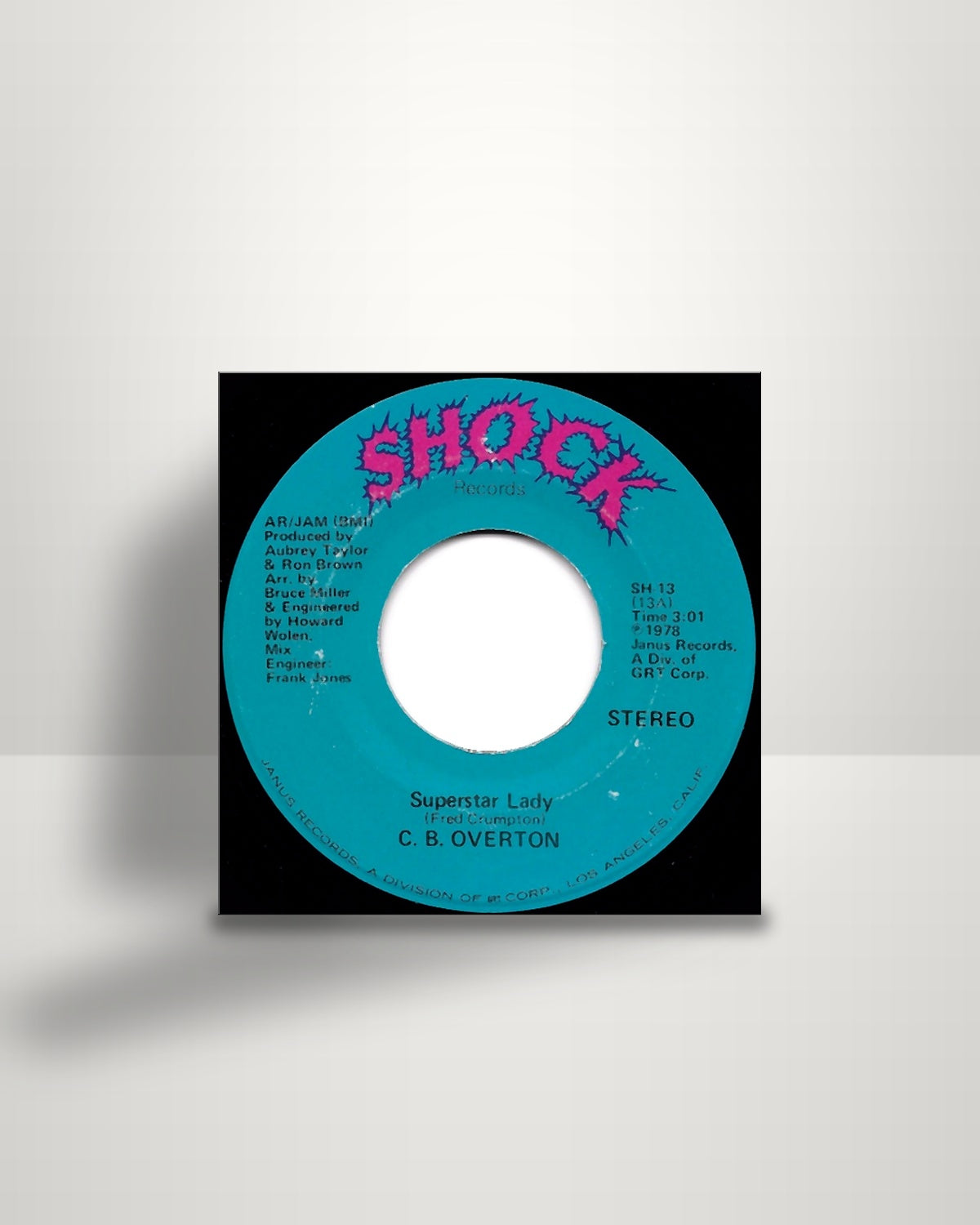 C.B. Overton – Superstar Lady - 7" - Shock Records US 1978