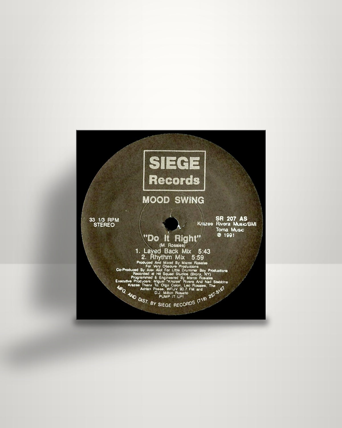 Mood Swing – Do It Right - 12" - Siege Records US 1991