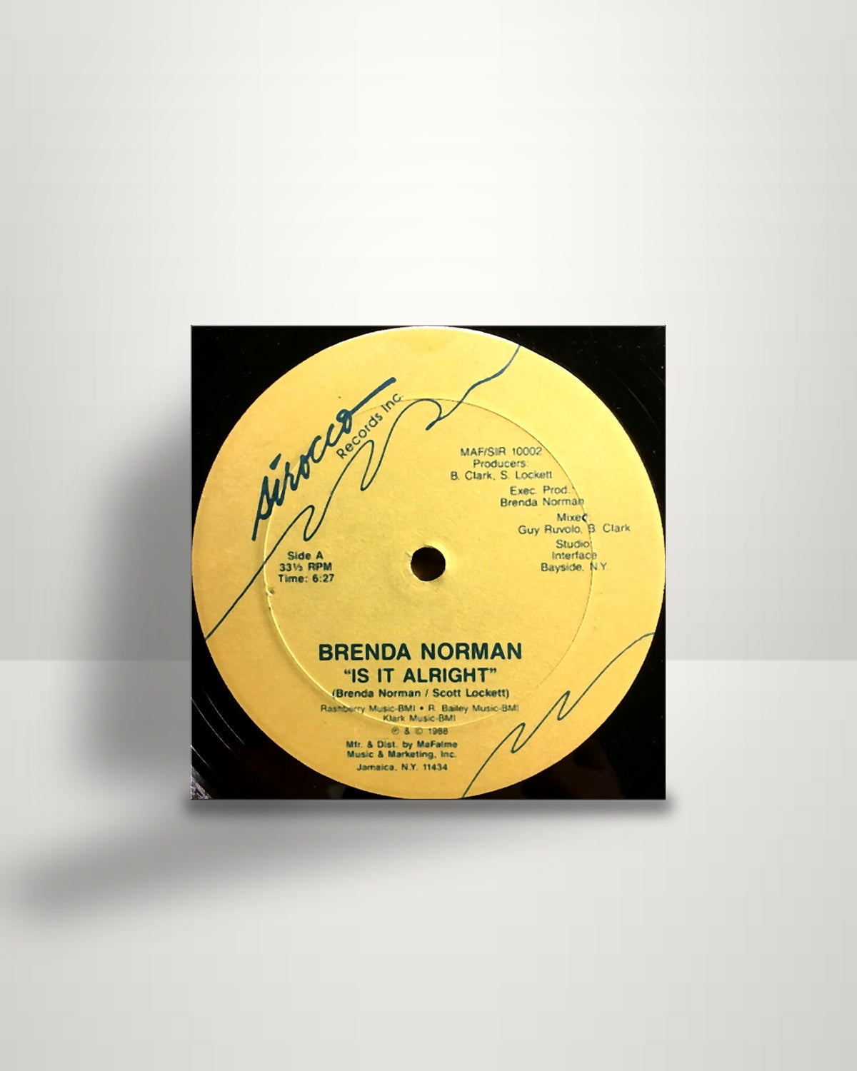 Brenda Norman – Is It Alright / Yes I'm Ready - 12" - Sirocco Records US 1988