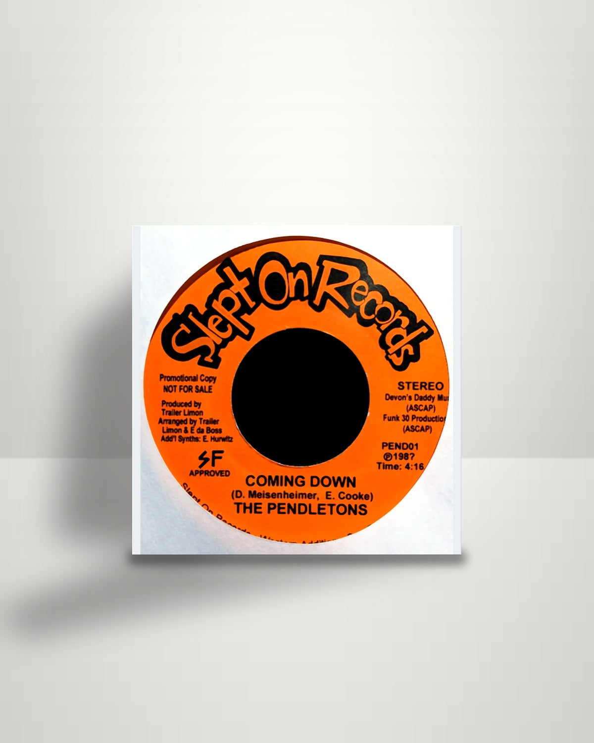 The Pendletons – Coming Down / Waiting On You - 7" - Slept On Records US 2017