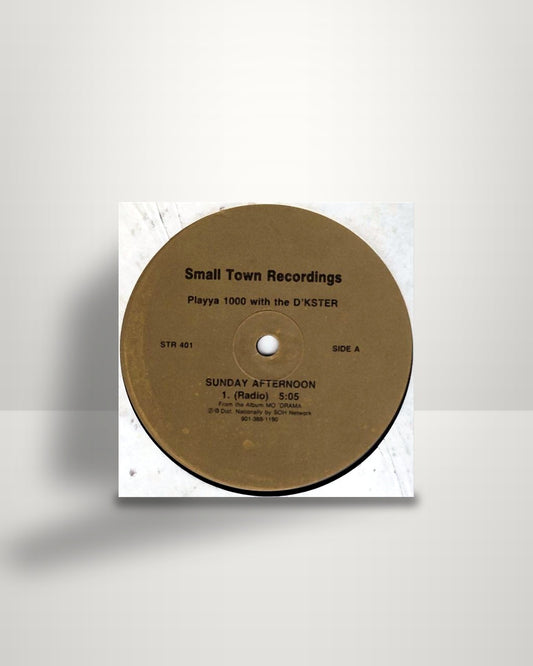 The Playya 1000 With D'Kster – Sunday Afternoon - 12" - Small Town Recordings US 1994