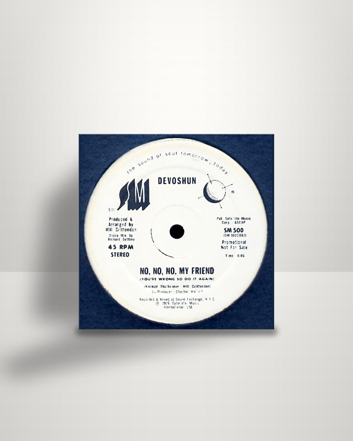 Devoshun – No, No, No, My Friend (You're Wrong So Do It Again) - 12" - SMI US 1976
