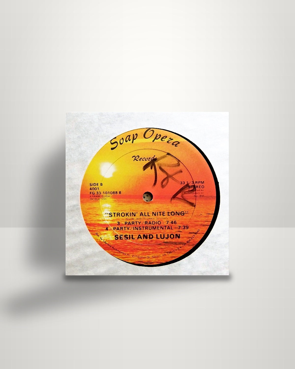 Sesil & Loujon – Strokin' All Nite Long - 12" - Soap Opera Records US 1988